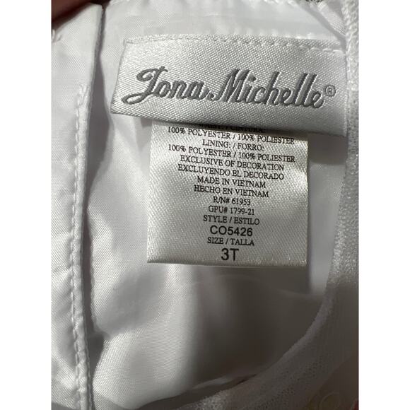 Jona Michelle Boutique Special Occasion Dress Blue Pink Yellow Girls Size 3T - Picture 8 of 9